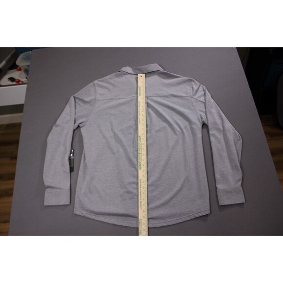 FABLETICS Men's Shirt The Dash Long Sleeve Button Up Gray Textured XXL MSRP $89 - Picture 6 of 11